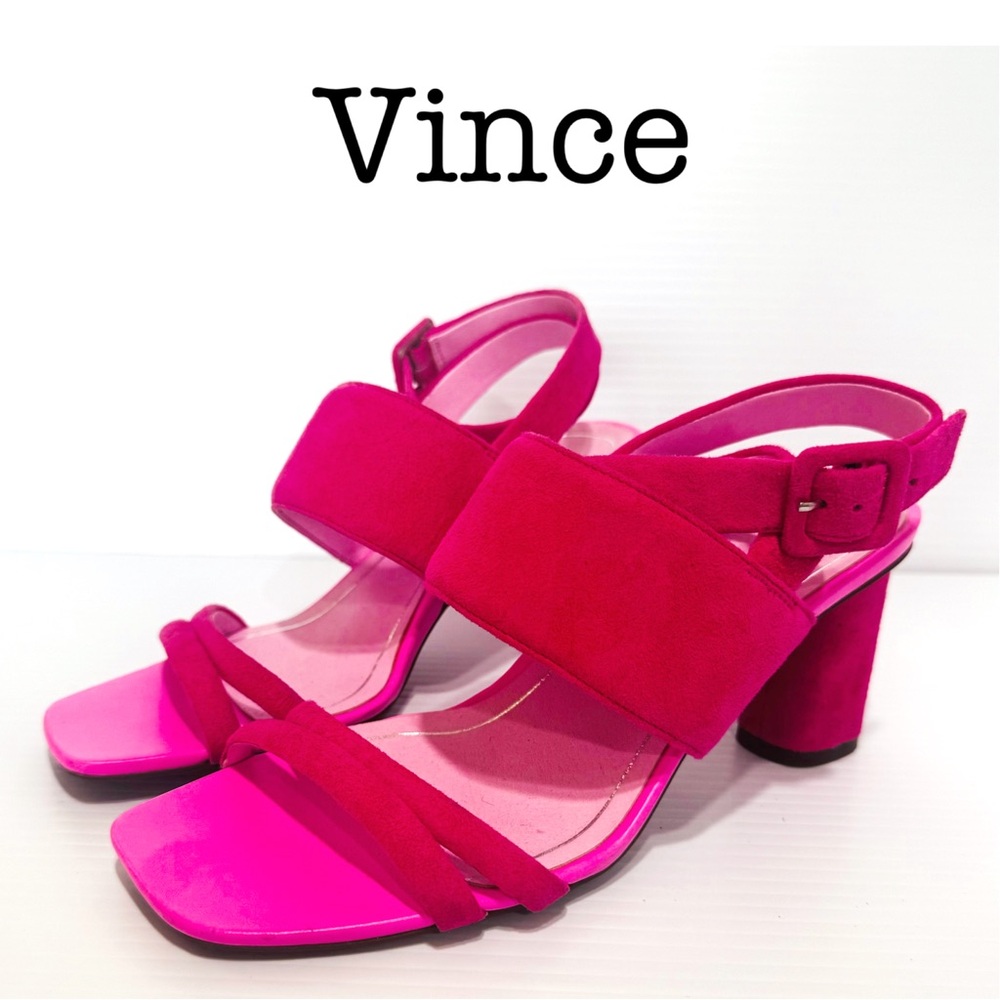 Vionic Yasmin Pink Neon Suede Leather Size 7 1/2